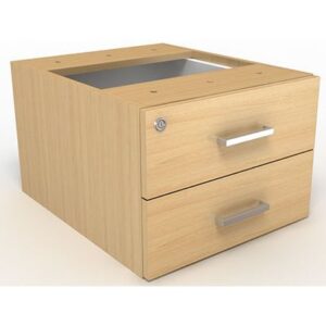 2 drawer fitted pedestal
